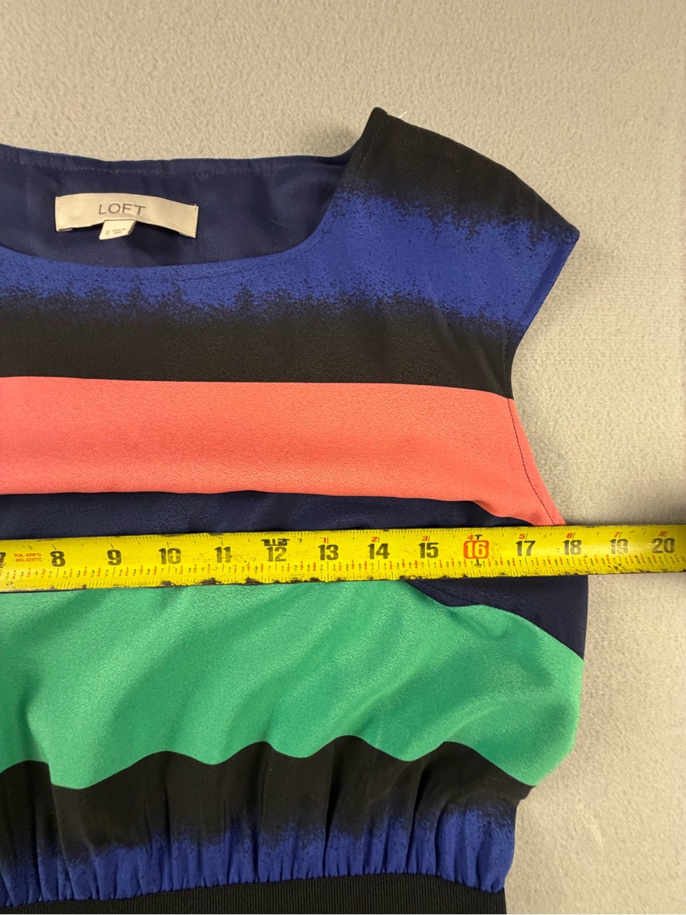 LOFT Colorblock Dress in Navy, Bright Blue & Coral - Picture 4 of 7
